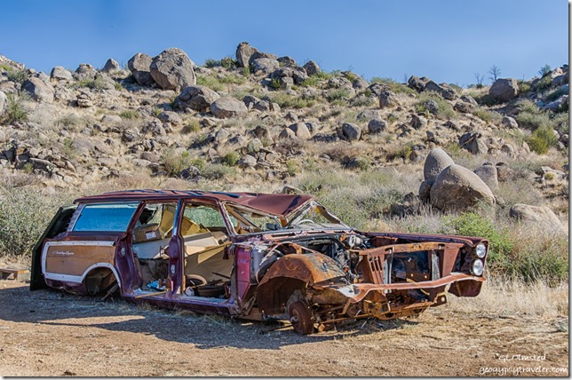 rusty wreck Country Squire station wagon Weaver Mountains Yarnell Arizona