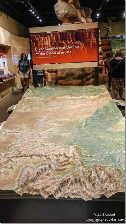 Visitor Center map Grand Staircase Grand Canyon to Bryce Canyon