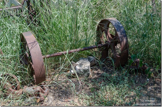 rusty wheels grass Yarnell Arizona