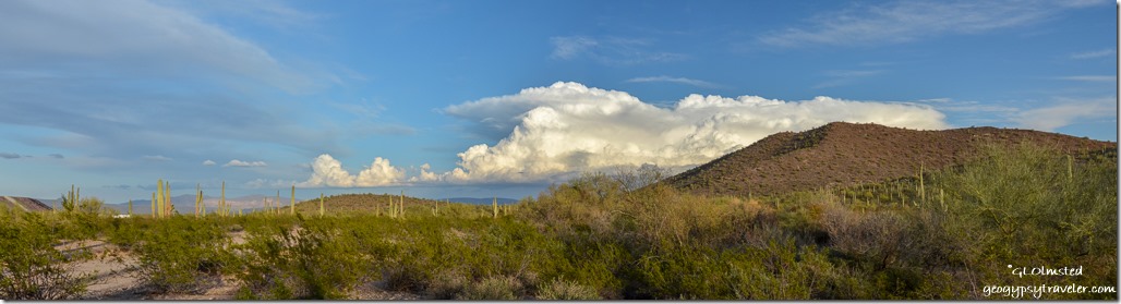 Sonoran desert mountain clouds Darby Well Road BLM Ajo Arizona