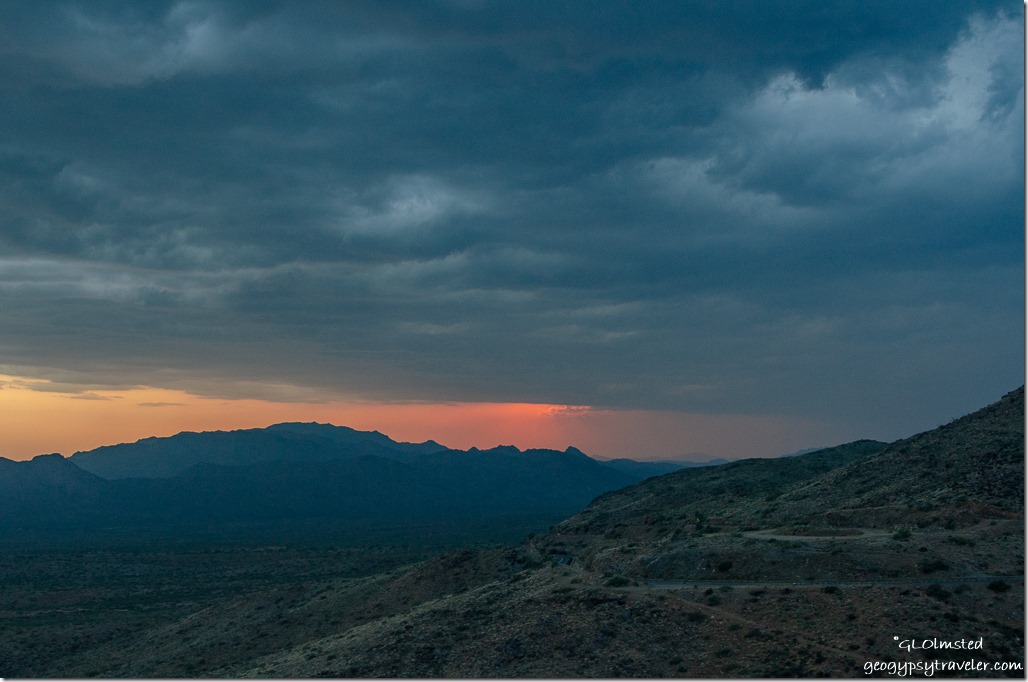Weaver & Date Creek Mountains sunset clouds Yarnell Hill SR89 Arizona