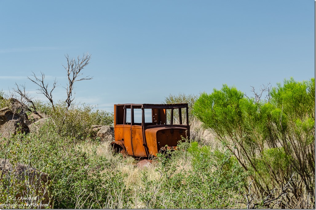 rusty old car Weaver Mountains Yarnell Arizona