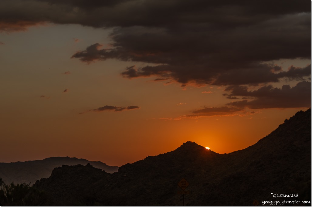 Weaver Mountains sunset clouds Yarnell Hill SR89 Arizona