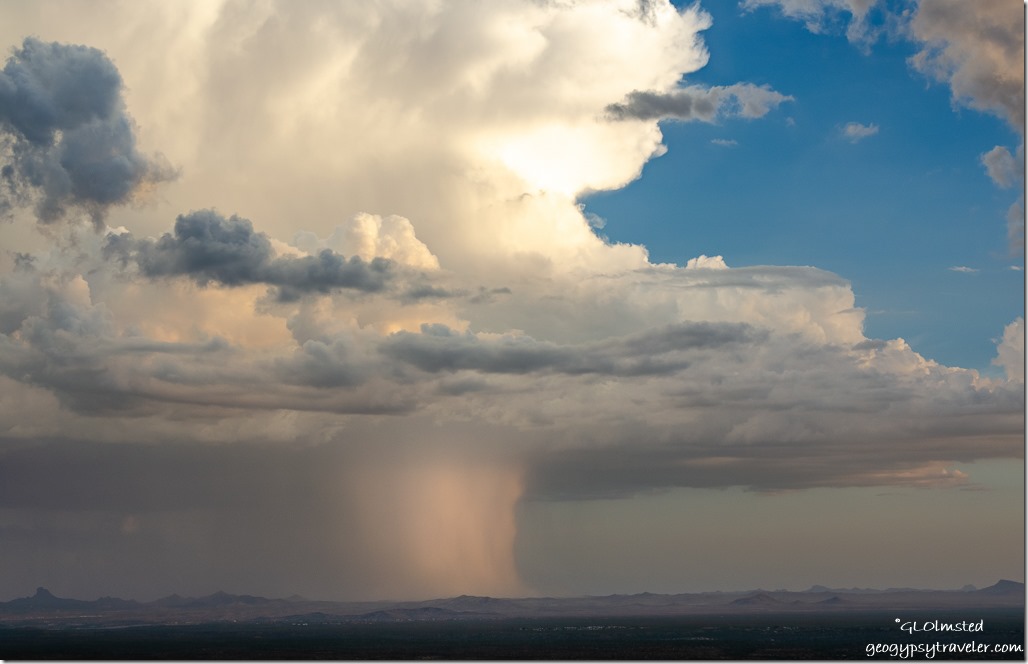 Valley sunset cumulonimbus calvus clouds rain SR89 Arizona