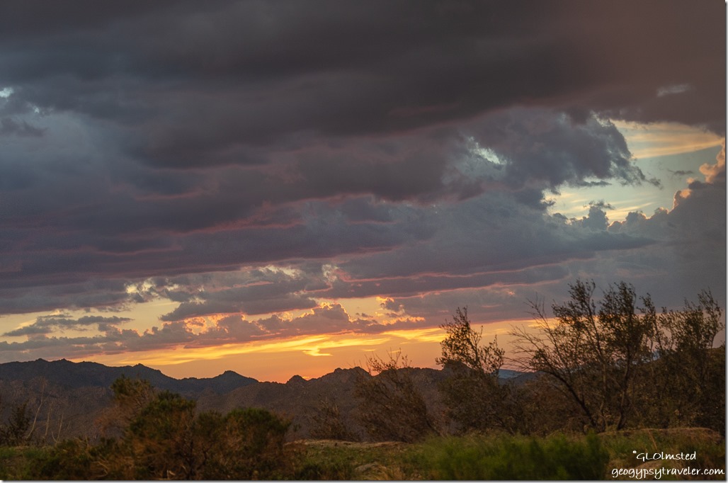 Date Creek Mountains sunset altocumulus clouds Yarnell Hill SR89 Arizona