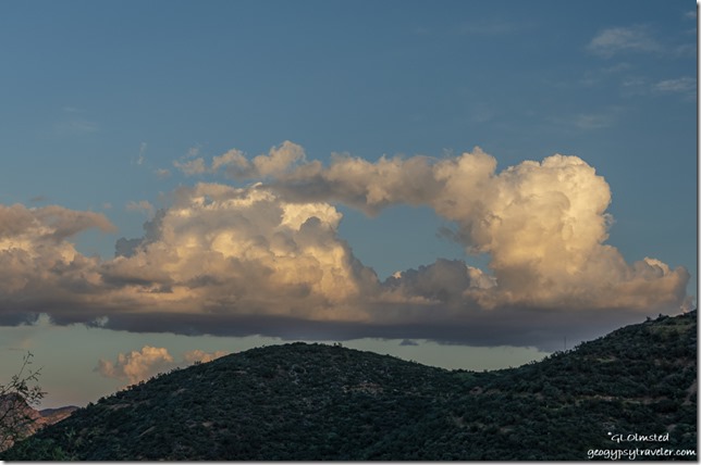 mountain reverse sunset clouds Yarnell Arizona