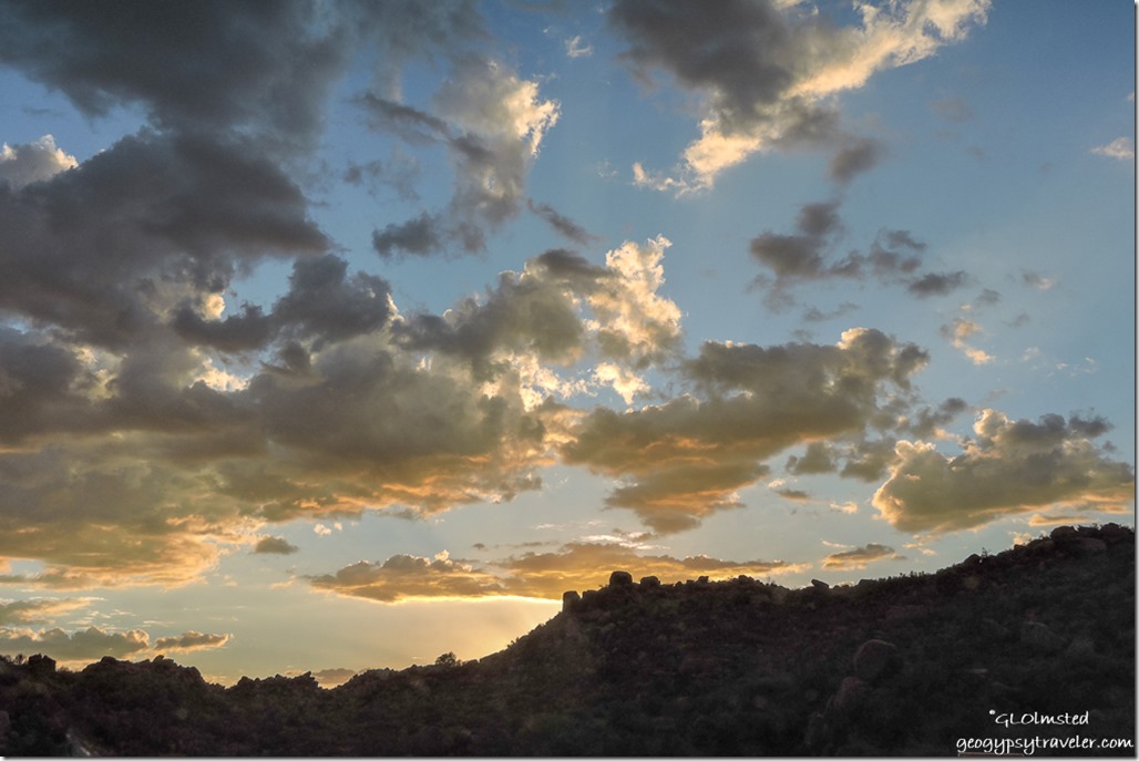 Weaver Mountains sunset clouds SR89 Yarnell Arizona
