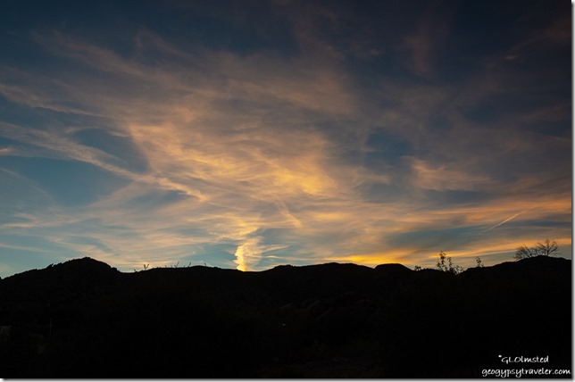 Weaver Mountains sunset clouds Yarnell Arizona