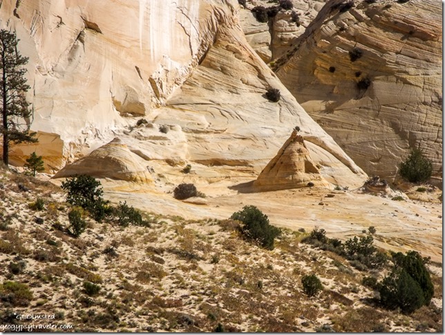 Sandstone butte with tee-pee shapes along Johnson Canyon Road Grand Staircase Escalante National Monument Utah