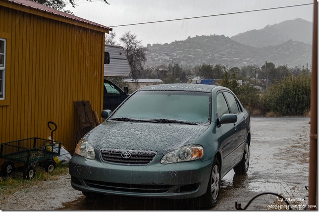 hail on car Yarnell Arizona