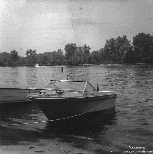 boat on the Illinois River Illinois Fall 1969