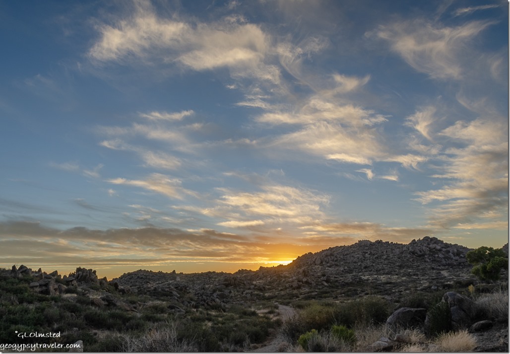 road Weaver Mountains sunset clouds Yarnell Arizona