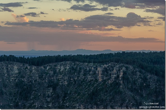 Sunset over Widforss Plateau North Rim Grand Canyon National Park Arizona
