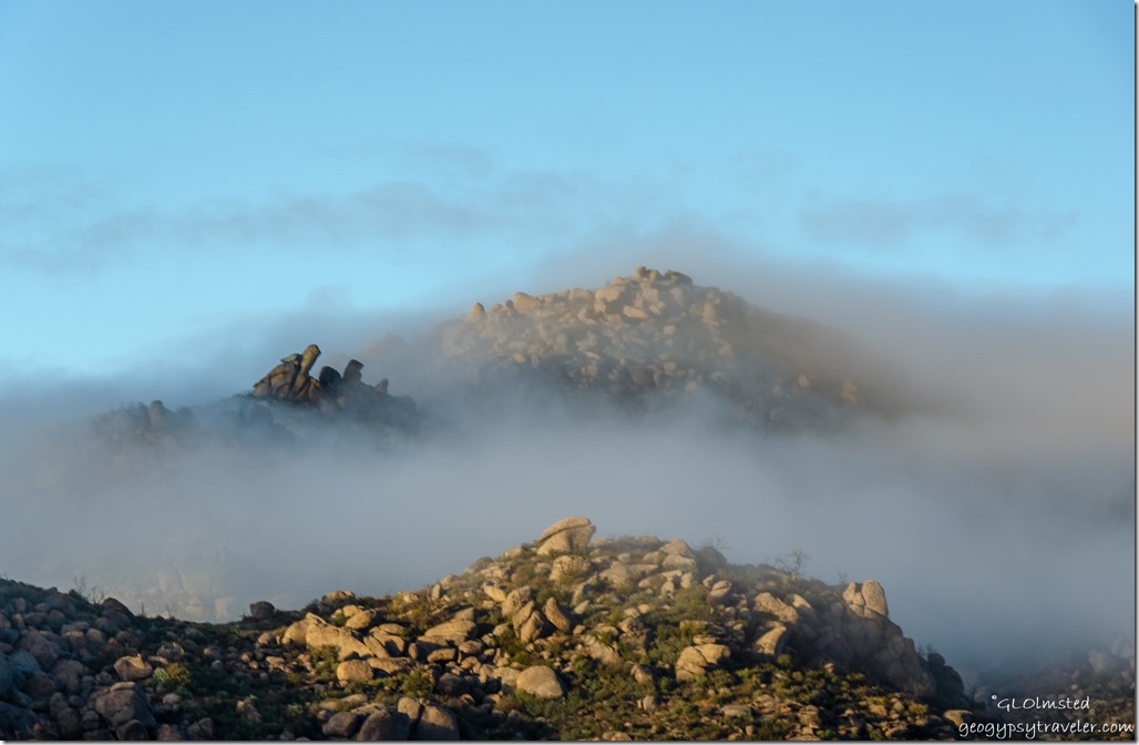 Weaver Mountains fog Yarnell Arizona