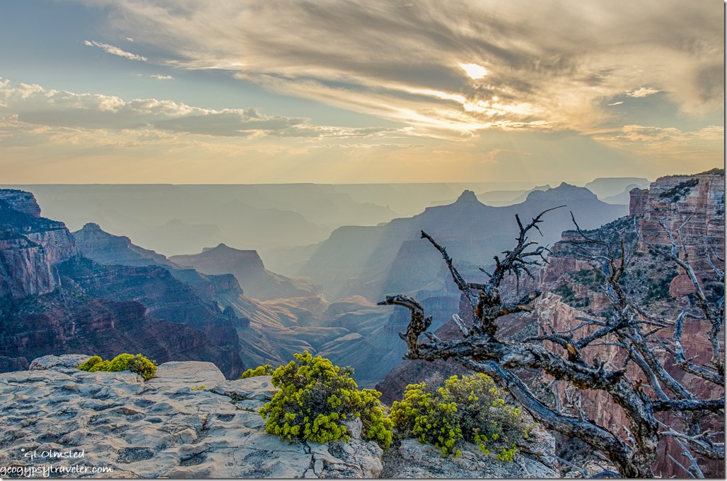 last light from Cape Royal North Rim Grand Canyon National Park Arizona
