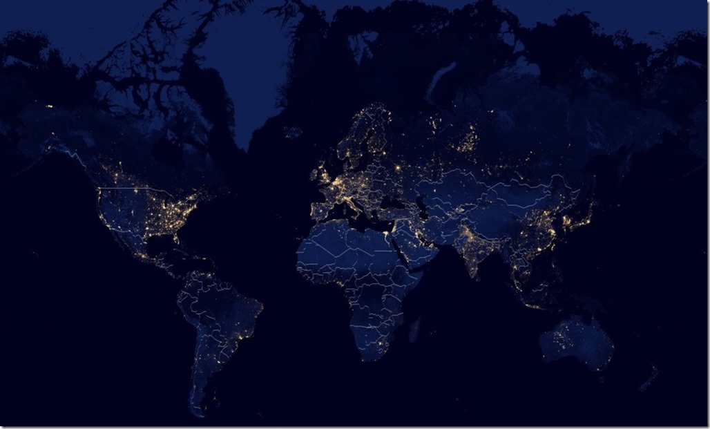 05a World night lights by NOAA