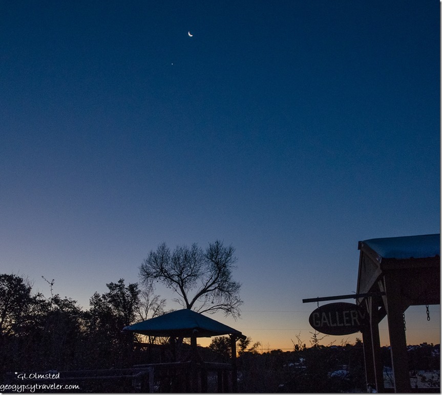 10d DSC_7260hdrlecrw yard shed tree sunrise crescent moon Venus Yarnell AZ fb fff300-HDR-1-4-1