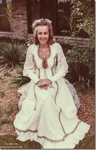 Bride Gaelyn Sharkos resturant reception Lisle Illinois June 1980