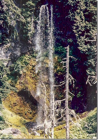 Ghost Lake Waterfall Mt St Helens National Volcanic Monument Washington sumer 1992