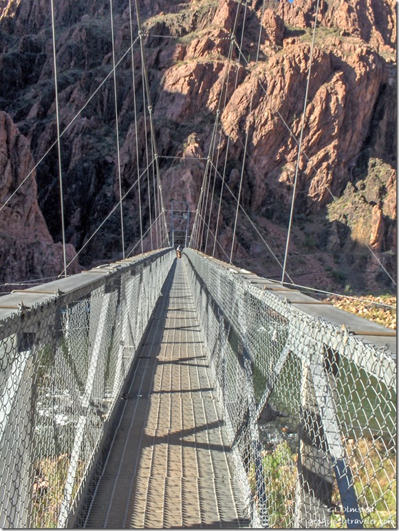 Bright Angel bridge across Colorado River Grand Canyon National Park Arizona