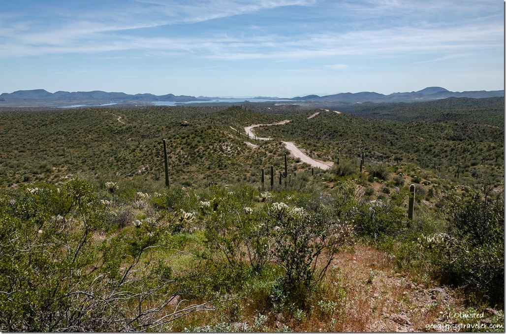 desert view South from above camp Lake Pleasant Cow Creek Road BLM Arizona