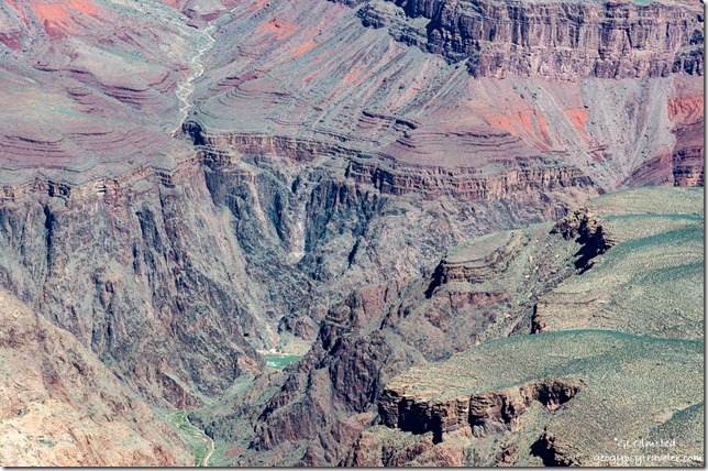 Pipe Creek drainage to Colorado River from South Rim Grand Canyon National Park Arizona