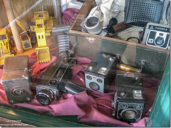 Old cameras in store window Pilgrims Rest Mpumalanga South Africa