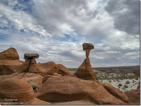 Toadstools against the sky Toadstool trail Grand Staircase Escalante National Monument Utah