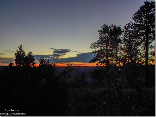 Sunset from Lodge North Rim Grand Canyon National Park Arizona