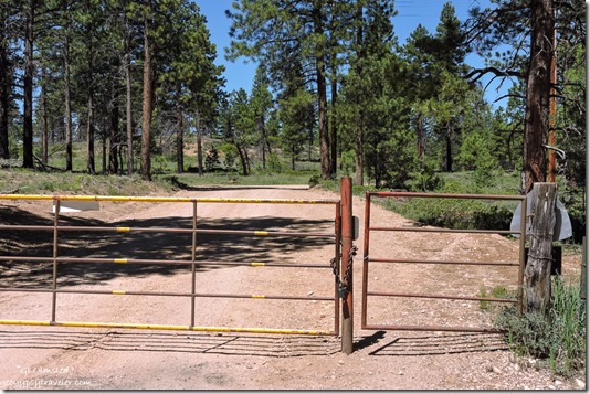 gate Mixing Circle & FR 088 Bryce Canyon National Park Utah