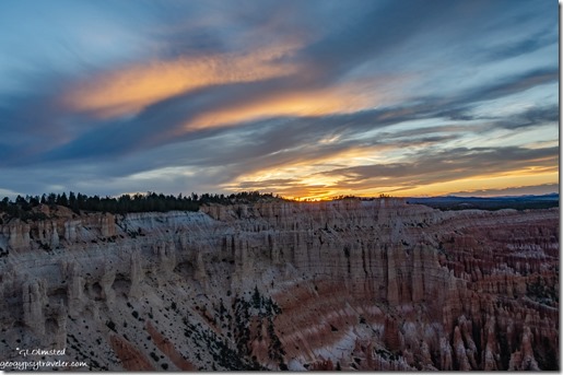 hoodoos amphitheater sunset clouds from Bryce Point Bryce Point Bryce Canyon National Park Utah