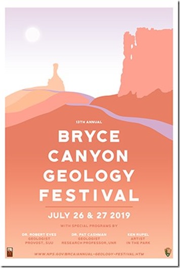 2019 Geology Festival Bryce Canyon National Park poster