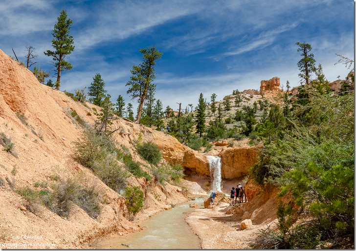 upstream waterfall Tropic Ditch Bryce Canyon National Park Utah