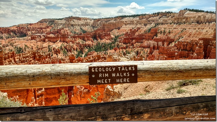 sign Sunset Point view South Bryce Canyon National Park Utah
