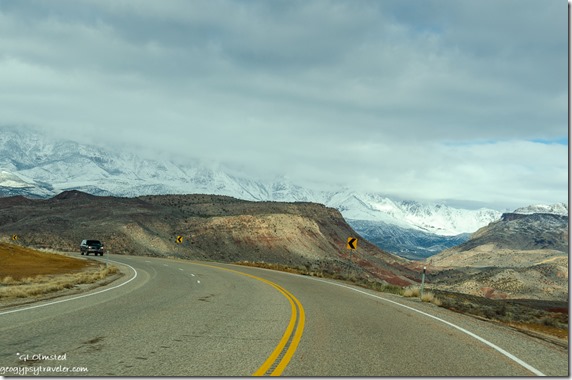 Snow Pine Valley Mountains SR9 West Utah