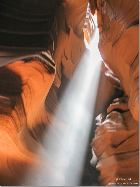 Light shaft Antelope Slot Canyon Page Arizona