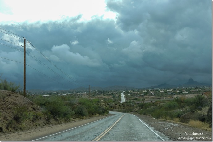 Vulture Mine Road West clouds Wickenburg Arizona