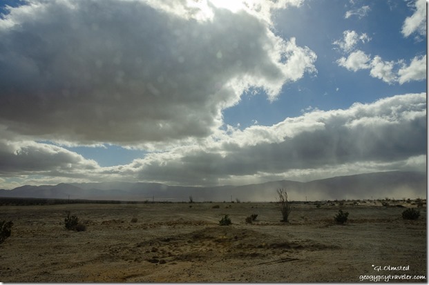 Storm approaching Vallecito Mountains Anza-Borrego Desert State Park California