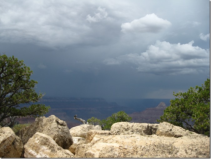 Storm looking Southwest from Cape Royal Walhalla Plateau North Rim Grand Canyon National Park Arizona