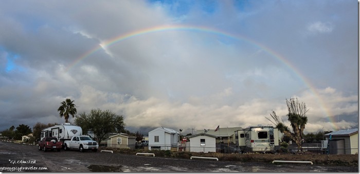 RVs clouds rainbow North Ranch Congress Arizona