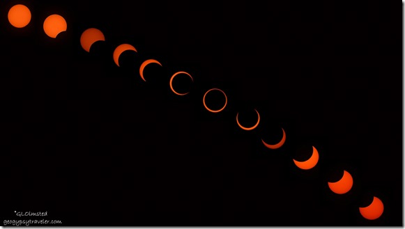 Annular solar eclipse series North Rim Grand Canyon National Park Arizona