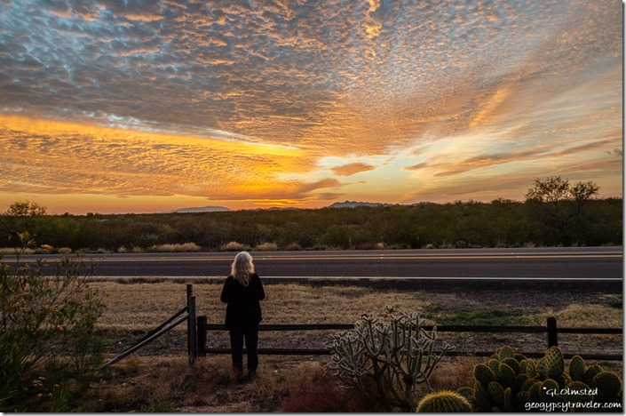 Joann desert sunset clouds North Ranch RV Park Congress Arizona