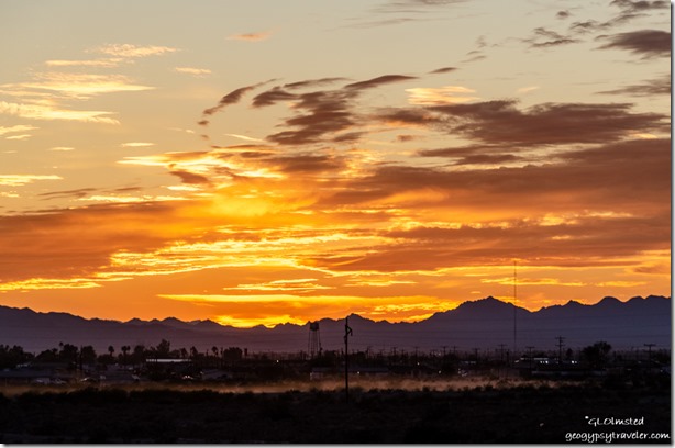 dust trail mountains sunset clouds Blue Water Casino Parker Arizona