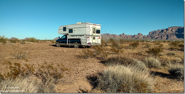 truckcamper desert Kofa Mountains Arizona