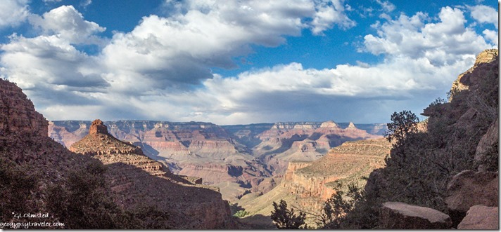 North rim from Bright Angel trail Grand Canyon National Park Arizona