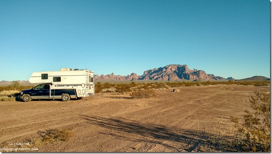 truckcamper Palm Canyon Road BLM Kofa National Wildlife Refuge Arizona