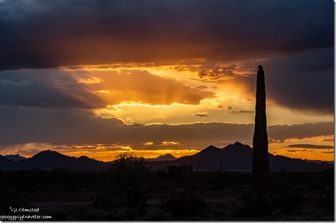 desert Mountains sunset clouds Palm Canyon Road Kofa National Wildlife Refuge Arizona