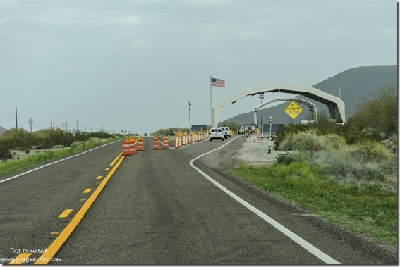 Border check point SR85 Gila Bend Arizona