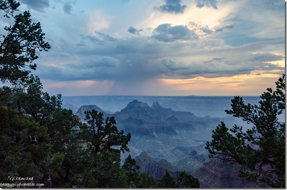 Sunset temples North Rim Grand Canyon National Park Arizona