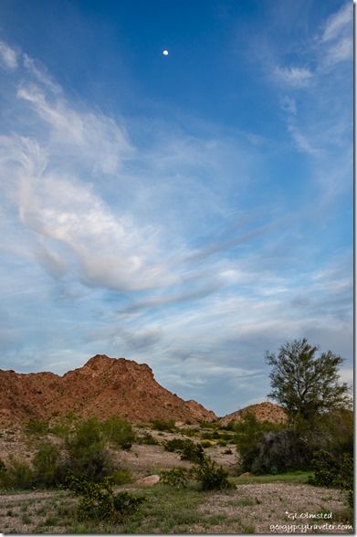 desert mountain clouds moon Mohawk Valley Arizona